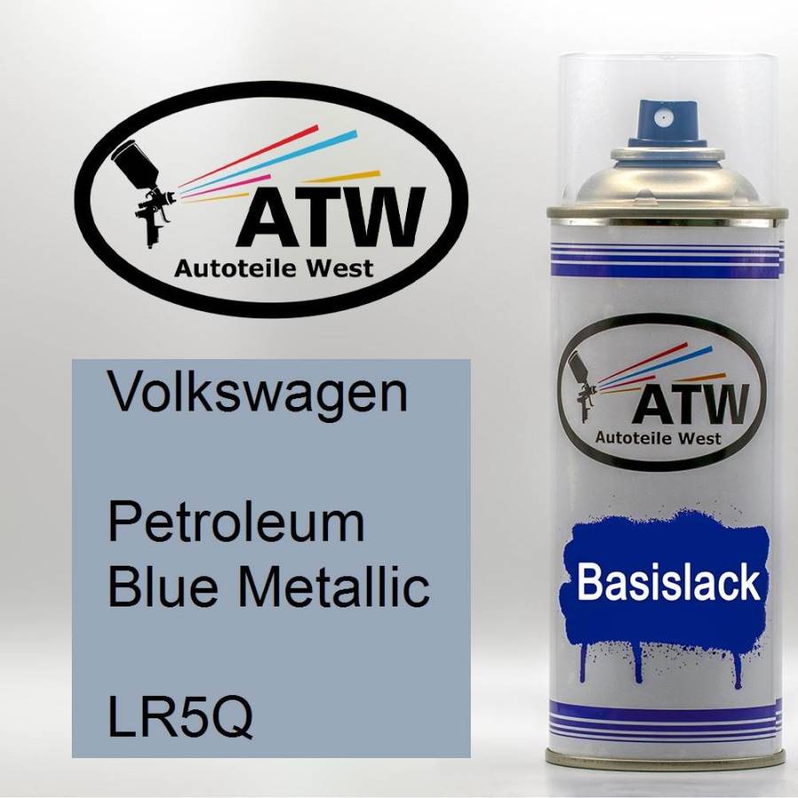 Volkswagen, Petroleum Blue Metallic, LR5Q: 400ml Sprühdose, von ATW Autoteile West.